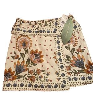 Farm Rio Floral Embroidered Skirt sz M NWT
